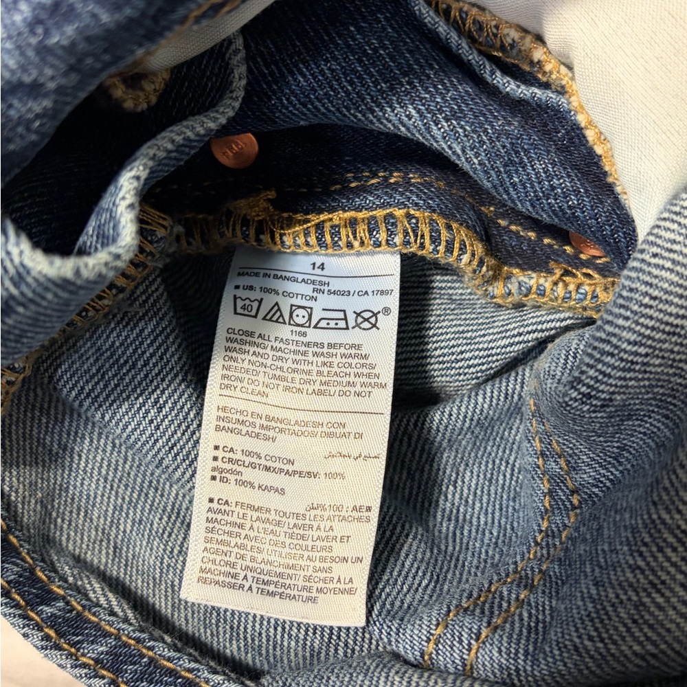 Old Navy Women's Classic Blue Jeans Overalls 100% Cotton Heavy Denim 27in Inseam - Picture 6 of 9